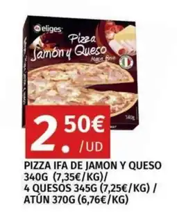 Maskom Supermercados eliges pizza jamón y queso oferta