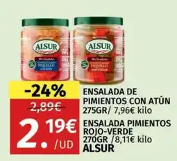 Maskom Supermercados alsur ensalada de pimientos con atun oferta
