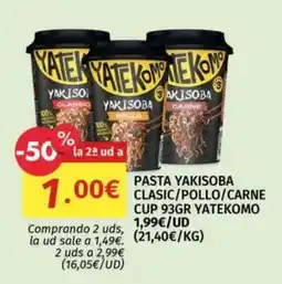 Maskom Supermercados Yatekomo pasta yakisoba oferta