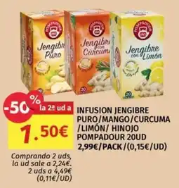 Maskom Supermercados Pompadour infusion jengibre oferta