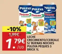 Maskom Supermercados Puleva leche crecimiento/cereale s/ buenas noches peques 3 oferta