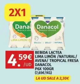 Maskom Supermercados Danacol bebida lactea lima limon natural avena tropical fresa oferta