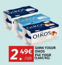 Maskom Supermercados Oikos gama yogur oferta