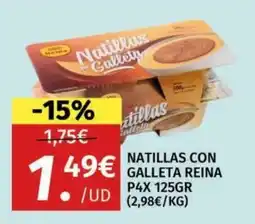 Maskom Supermercados Natillas con galleta reina oferta
