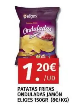 Maskom Supermercados Eliges patatas fritas onduladas jamón oferta
