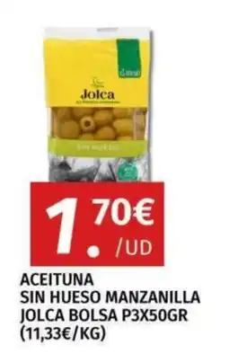 Maskom Supermercados Jolca aceituna sin hueso manzanilla oferta