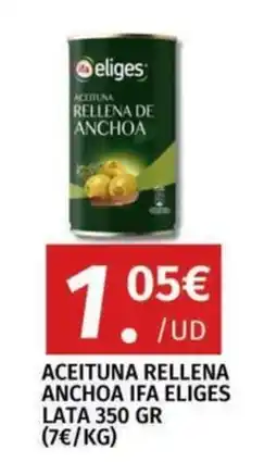 Maskom Supermercados Ifa eliges aceituna rellena de anchoa oferta