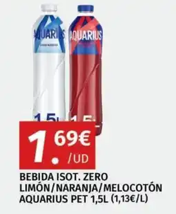 Maskom Supermercados Aquarius bebida isot. zero limón/naranja/mejocotón oferta