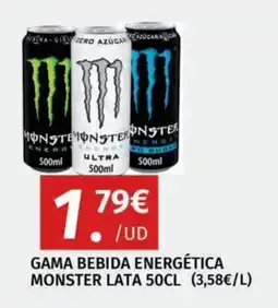 Maskom Supermercados Gama bebida energética monster lata 50cl oferta