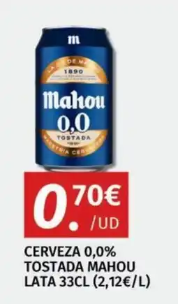 Maskom Supermercados Cerveza 0,0% Tostada Mahou oferta