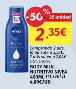 Maskom Supermercados Nivea body milk nutritivo oferta