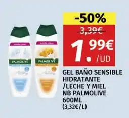 Maskom Supermercados Palmolive gel baño sensible hidratante oferta