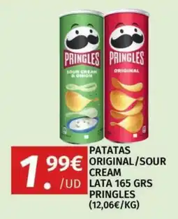 Maskom Supermercados Pringles patatas original/sour cream oferta