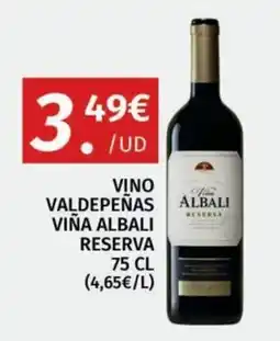 Maskom Supermercados Viña Albali Vino Valdepeñas Viña Albali Reserva oferta