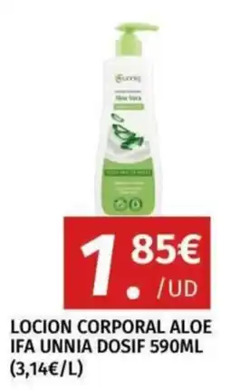 Maskom Supermercados Ifa Unnia Loción Corporal Aloe oferta