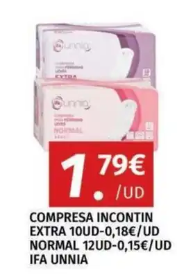 Maskom Supermercados Ifa Unnia compresa incontin oferta