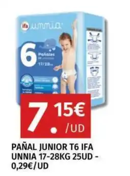 Maskom Supermercados Ifa unnia pañal junior t6 oferta