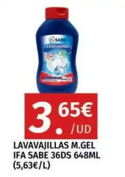 Maskom Supermercados ifa sabe lavavajillas m.gel oferta