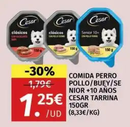 Maskom Supermercados Cesar comida perro pollo/buey/señor +10 años oferta