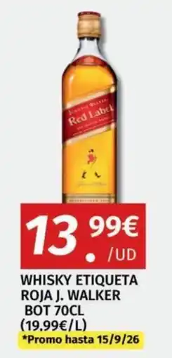 Maskom Supermercados Whisky etiqueta roja j. walker oferta