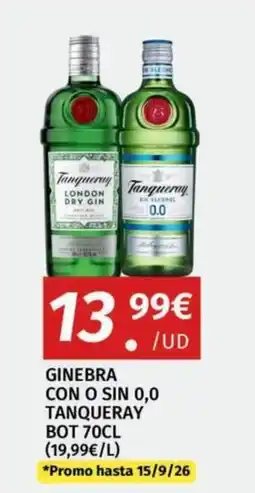 Maskom Supermercados Tanqueray ginebra con o sin 0,0 oferta