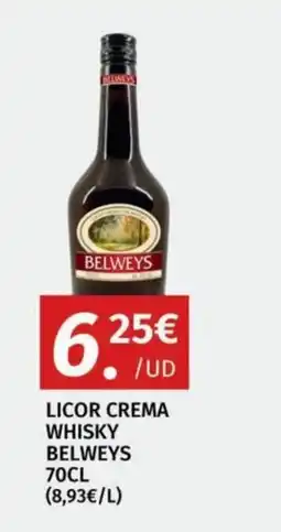 Maskom Supermercados Belweys licor crema whisky oferta