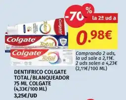 Maskom Supermercados Colgate dentífrico total/blanqueador oferta