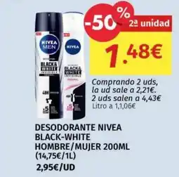 Maskom Supermercados Nivea desodorante black-white hombre/mujer oferta