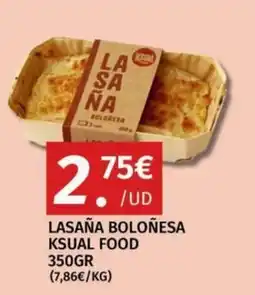 Maskom Supermercados Ksual food lasaña boloñesa oferta