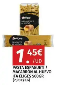 Maskom Supermercados eliges pasta espagueti / macarrón al huevo oferta