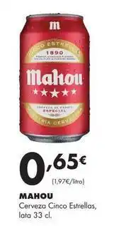 Supermercados Lupa Mahou - cerveza cinco estrellas oferta