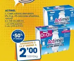 Supermercados Plaza Actimel - l.casei indiual desnatado 0% m.g., 0% azucares anadidos, natural oferta