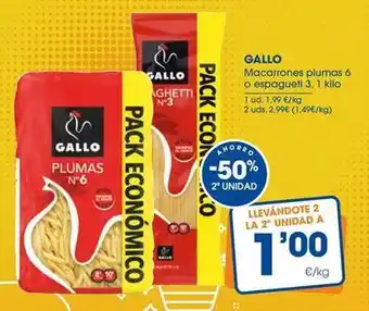 Gallo - macarrones plumas 6 o espagueti