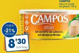 Supermercados Plaza Campos - atún en aceite de girasol oferta