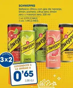 Supermercados Plaza Schweppes - refresco citrico con gas de naranja oferta