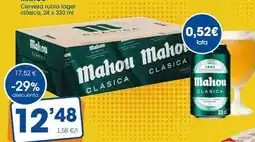 Supermercados Plaza Mahou - cerveza clásica oferta