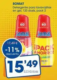 Supermercados Plaza Somat - detergente para lavavajillas en gel oferta