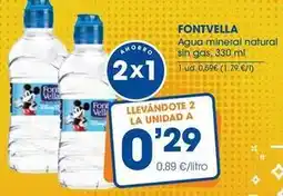 Supermercados Plaza Fontvella - agua mineral natural sin gas oferta