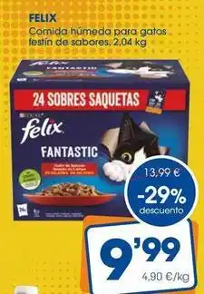 Supermercados Plaza Felix - comida humeda para gatos festine de sabores oferta