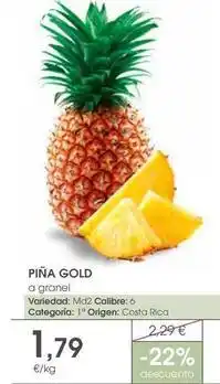 Supermercados Plaza Gold - piña oferta