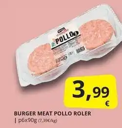 Supermercados MAS Roler - burger meat pollo oferta