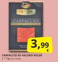 Supermercados MAS Roler - carpaccio de vacuno oferta