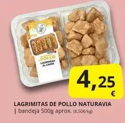 Supermercados MAS Naturavia - lagrimatas de pollo oferta