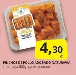 Supermercados MAS Naturavia - pinchos de pollo adobado oferta