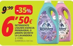 Supermercados MAS La lavandera - detergente líquido esencia primaveral o jardin secreto oferta
