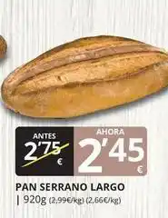 Supermercados MAS Campo largo - pan serrano largo oferta