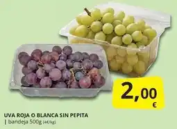 Supermercados MAS Uva roja o blanca sin pepita oferta
