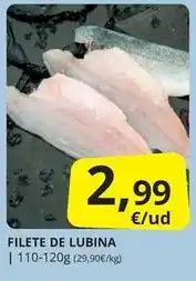 Supermercados MAS Filete de lubina oferta