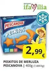 Supermercados MAS Pescanova - peskitos de merluza oferta