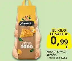 Supermercados MAS España - patata lavada oferta